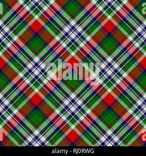 Celtic classic check plaid seamles pattern. Vector illustration. Stock Vector