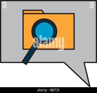 speech bubble folder file analysis Stock Vector Image & Art - Alamy