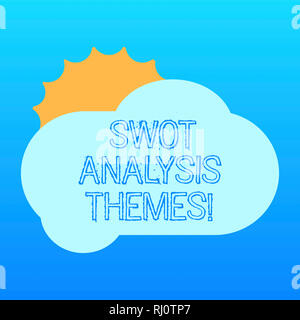 Handwriting text Swot Analysis Themes. Concept meaning Subject