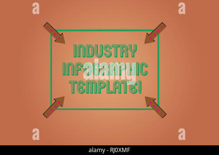 Handwriting text writing Industry Infographic Template. Concept meaning Pattern to use in creating visual image Square Outline with Corner Arrows Poin Stock Photo