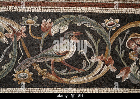 Mosaic of Zeus and Ganymede. Detail. Floral ornate. Mid-Imperial period. 2nd century AD. The Metropolitan Museum, NY, USA