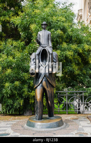 Statue of Franz Kafka, Prague, Czech Republic Stock Photo