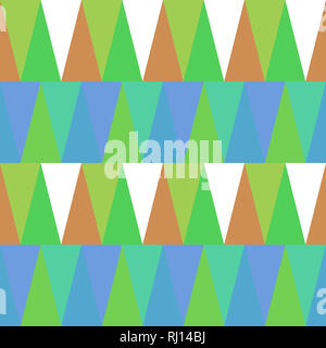 A multicolored digital geometric seamless pattern - When repeated the tile makes a seamless pattern. Stock Photo