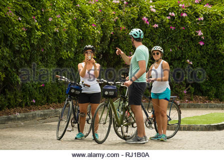 bicycles in the driveway