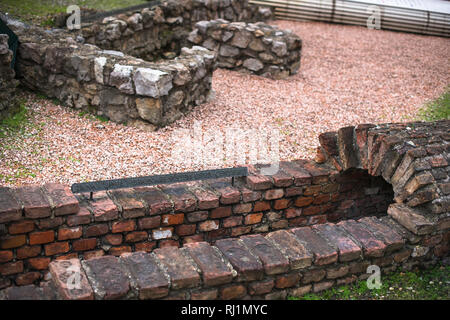 Remains of Vindobona a Roman military camp at  Michaelerplatz, Vienna city centre, Austria. Stock Photo