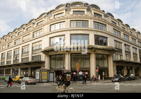 Le Bon Marché facade, at the ground floor there is the Grand Epicerie. Paris, January 29th, 2019 Stock Photo