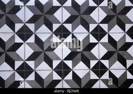 Decorative marble mosaic tiled floor Stock Photo