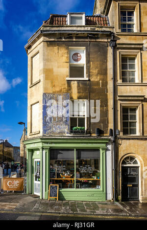 Lulu Cafe located in Georgian building in Hot Bath Street, Bath, Somerset, UK on 4 February 2019 Stock Photo