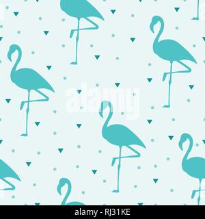 Tropical flamingo pattern. Seamless flamingo pattern. Vector illustration Stock Vector