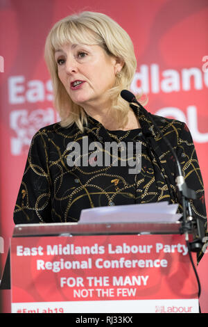 Jennie Formby, General Secretary of the Labour Party, speaking at the East Midlands Labour Party conference 2019. Stock Photo