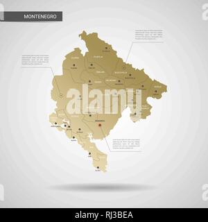 Montenegro map. Borders of Montenegro for your infographic. Vector ...