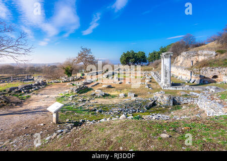 Ruins of the ancient city of Philippi, Eastern Macedonia and Thrace, Greece Stock Photo