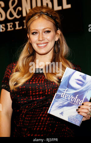 New York, USA. 10 Oct, 2011. Hilary Duff at The Monday, Oct 10, 2011 Book signing of 'Devoted' at Barnes & Noble Tribeca in New York, USA. Credit: Steve Mack/S.D. Mack Pictures/Alamy Stock Photo