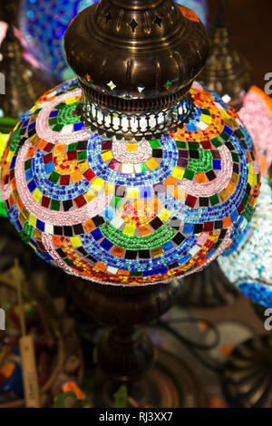 Colorful lightening Oriental lamp Stock Photo