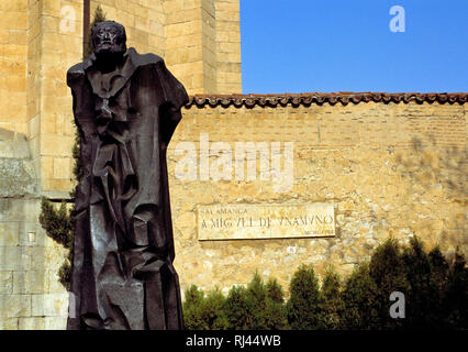 Miguel de Unamuno y Jugo, Monument, 1864-1936, Salamanca, Castile and Le?n, Spain, Stock Photo