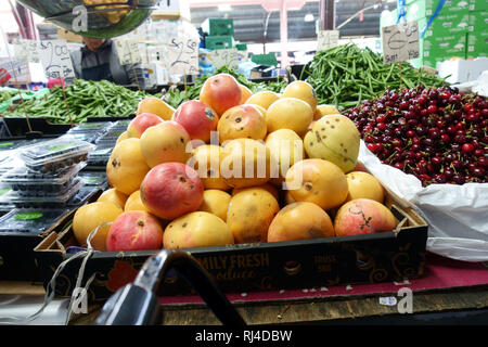 Fresh mango for sale at local market in Melbourne, Victoria, Australia Stock Photo