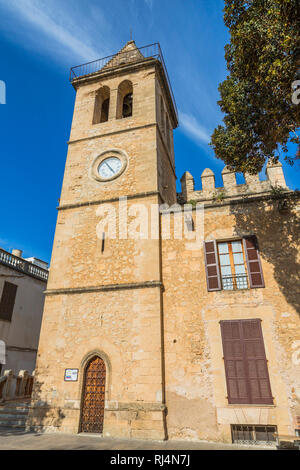 Pfarrkirche Parròquia de Sant Joan Bautista, 16. Jahrhundert, Son Servera, Mallorca, Balearen, Spanien, Europa Stock Photo