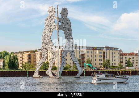 Molecule Man, a Berlin, Germany, Monumental Artwork, created 1999 by the American sculpturer Jonathan Borofsky Stock Photo