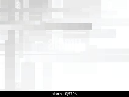 Light grey and white abstract tech geometric motion graphic design. Seamless looping. Video animation HD 1920x1080 Stock Vector