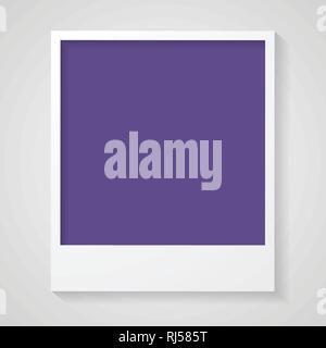 Photo frame with trend color ultra violet 2018. Vector modern graphic design Stock Vector