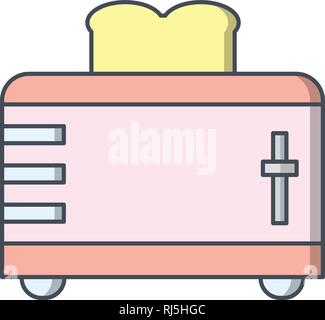 Slice Toaster Vector Icon Sign Icon Vector Illustration For Personal And Commercial Use... Clean Look Trendy Icon... Stock Vector
