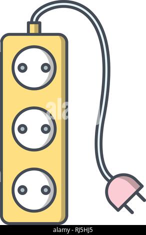 Extention Cable Vector Icon Sign Icon Vector Illustration For Personal And Commercial Use... Clean Look Trendy Icon... Stock Vector