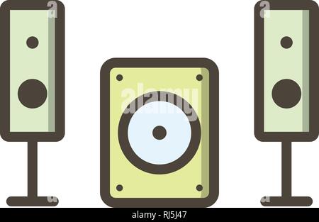 Music System Vector Icon Sign Icon Vector Illustration For Personal And Commercial Use... Clean Look Trendy Icon... Stock Vector