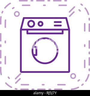 Washing Machine Vector Icon Sign Icon Vector Illustration For Personal And Commercial Use... Clean Look Trendy Icon... Stock Vector