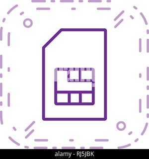 Sim Vector Icon Sign Icon Vector Illustration For Personal And Commercial Use... Clean Look Trendy Icon... Stock Vector