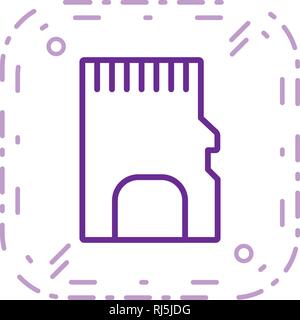 Memory Card Vector Icon Sign Icon Vector Illustration For Personal And Commercial Use... Clean Look Trendy Icon... Stock Vector