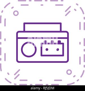 Cassette Player Vector Icon Sign Icon Vector Illustration For Personal And Commercial Use... Clean Look Trendy Icon... Stock Vector