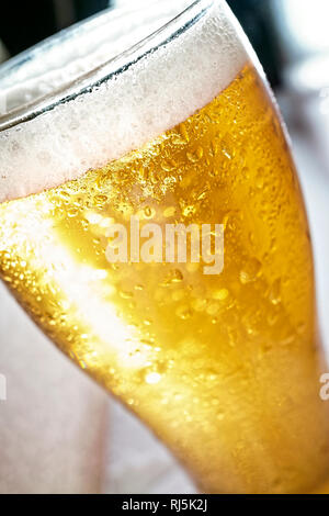 glass, golden, beer, alcohol, light, isolated, pint Stock Photo