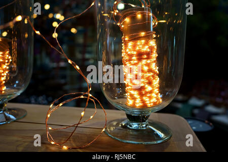 Small, economical, and bright modern LED light strips are great for holiday or any enhancement lighting needs. Stock Photo