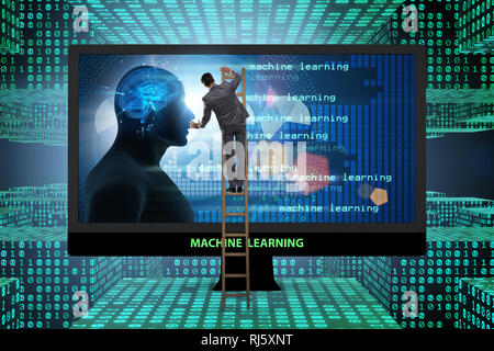 Cognitive computing and machine learning concept Stock Photo
