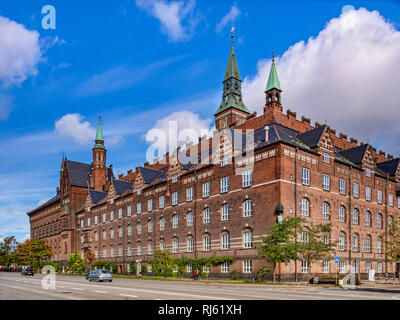 23 September 2018: Copenhagen, Denmark - The Copenhagen City Hall or RÃ¥dhus from H C Andersens Boulevard. Stock Photo