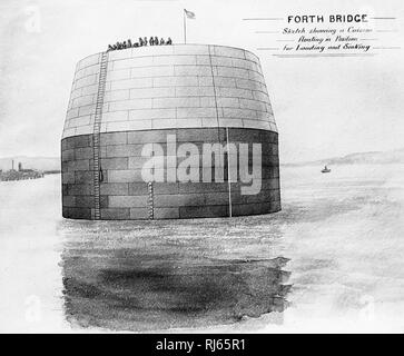 Forth Bridge Construction diagram Stock Photo - Alamy