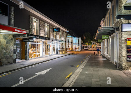 Queenstown, New Zealand - Town streets at night