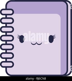 note book kawaii character vector illustration design Stock Vector