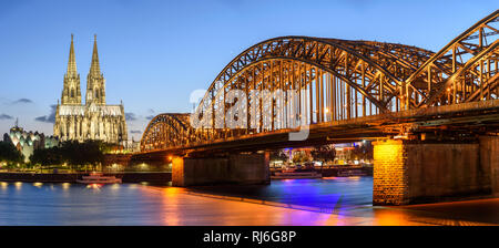 hohenzollern bridge is the most heavily used railway bridge in Germany with more than 1,200 trains daily , Cologne.