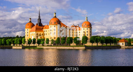 Schloss Moritzburg, Gemeinde Moritzburg bei Dresden, Sachsen, Deutschland, Europa Stock Photo