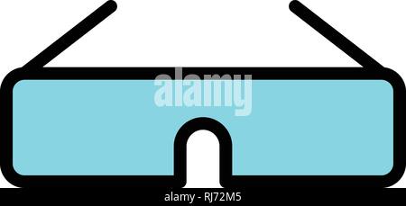 3d Glasses Vector Icon Sign Icon Vector Illustration For Personal And Commercial Use... Clean Look Trendy Icon... Stock Vector