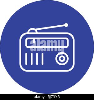 Radio Vector Icon Sign Icon Vector Illustration For Personal And Commercial Use... Clean Look Trendy Icon... Stock Vector