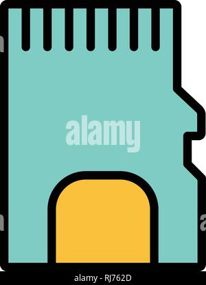 Memory Card Vector Icon Sign Icon Vector Illustration For Personal And Commercial Use... Clean Look Trendy Icon... Stock Vector