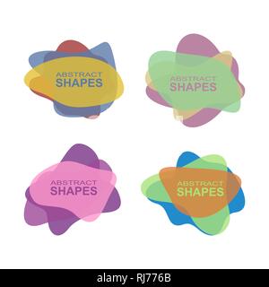 Abstract multicolored shapes. Set on a white background. Stock Vector