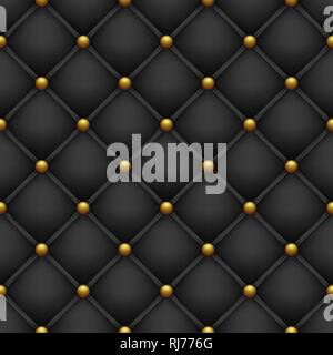 Black background from quilted fabric Stock Vector