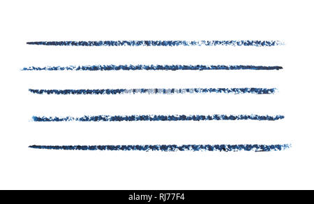 Dark blue pencil drawings on white paper texture directly above shot Stock Photo