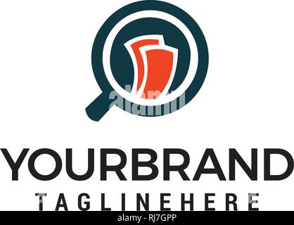 Money search logo magnifier symbol. Finance, investment and loan vector Design Template Stock Vector
