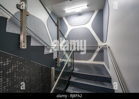 Indoor staircase in a building Stock Photo