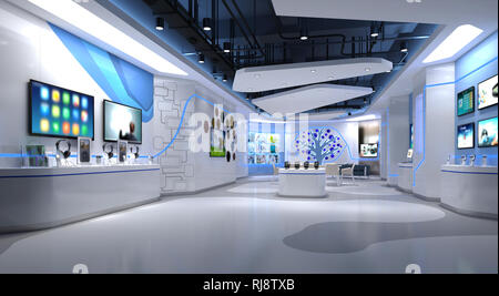 3d render of technology shop Stock Photo