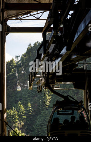 Cangshan cable car at Cangshan national geological park near Dali, Yunnan province, China Stock Photo